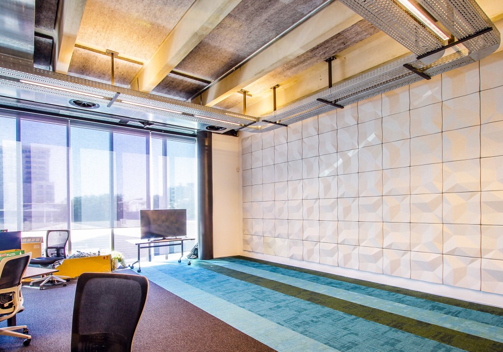 Eye-Catching Acoustic Design with OROQI 3D Polyester Tiles