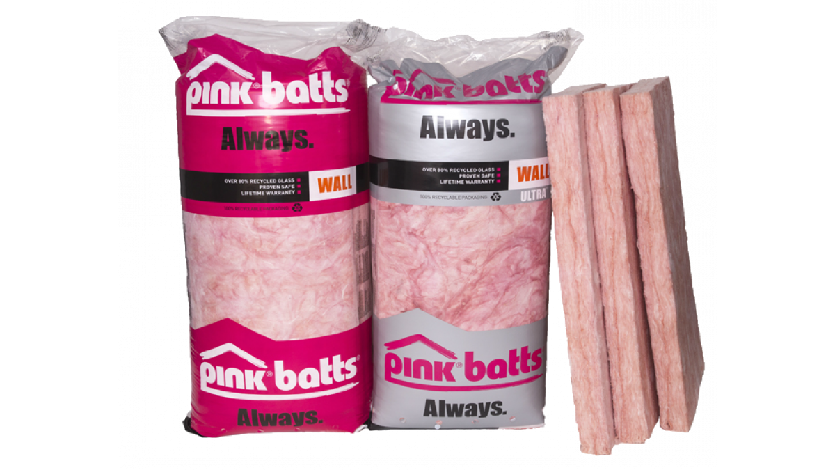 Pink Batts wall Insulation.