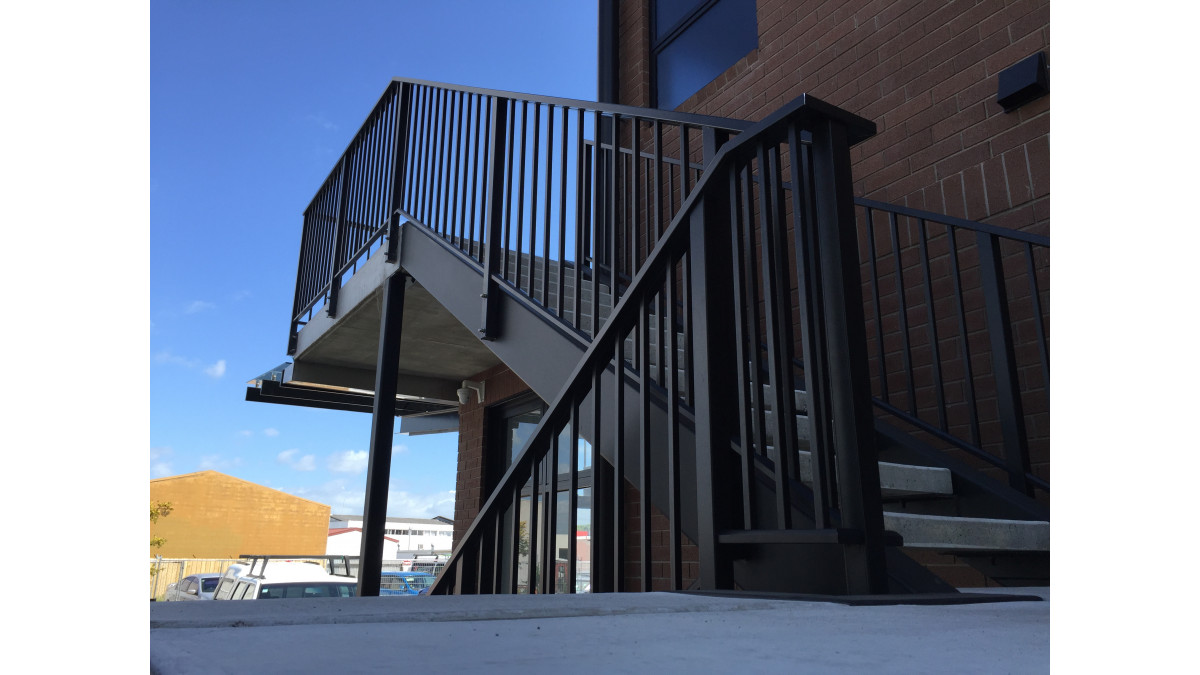 Balustrade works well on stairs.