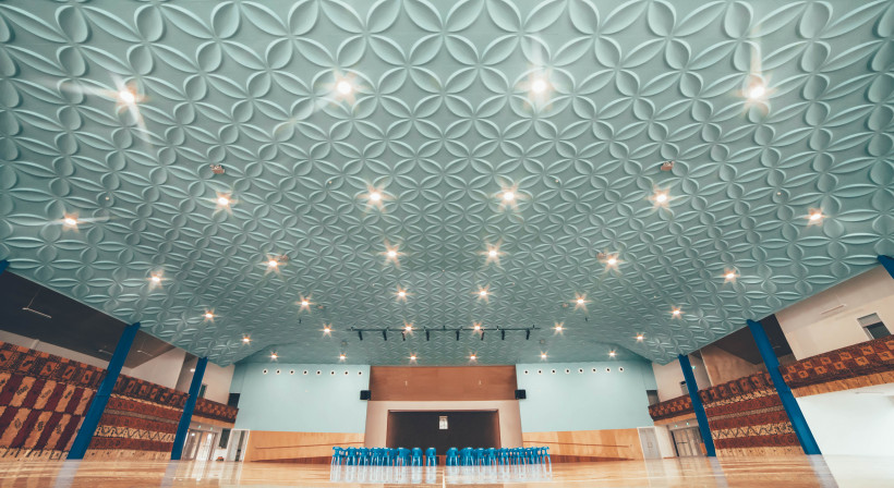Striking Acoustic Ceiling Brings Touch of Tonga to Auckland Church