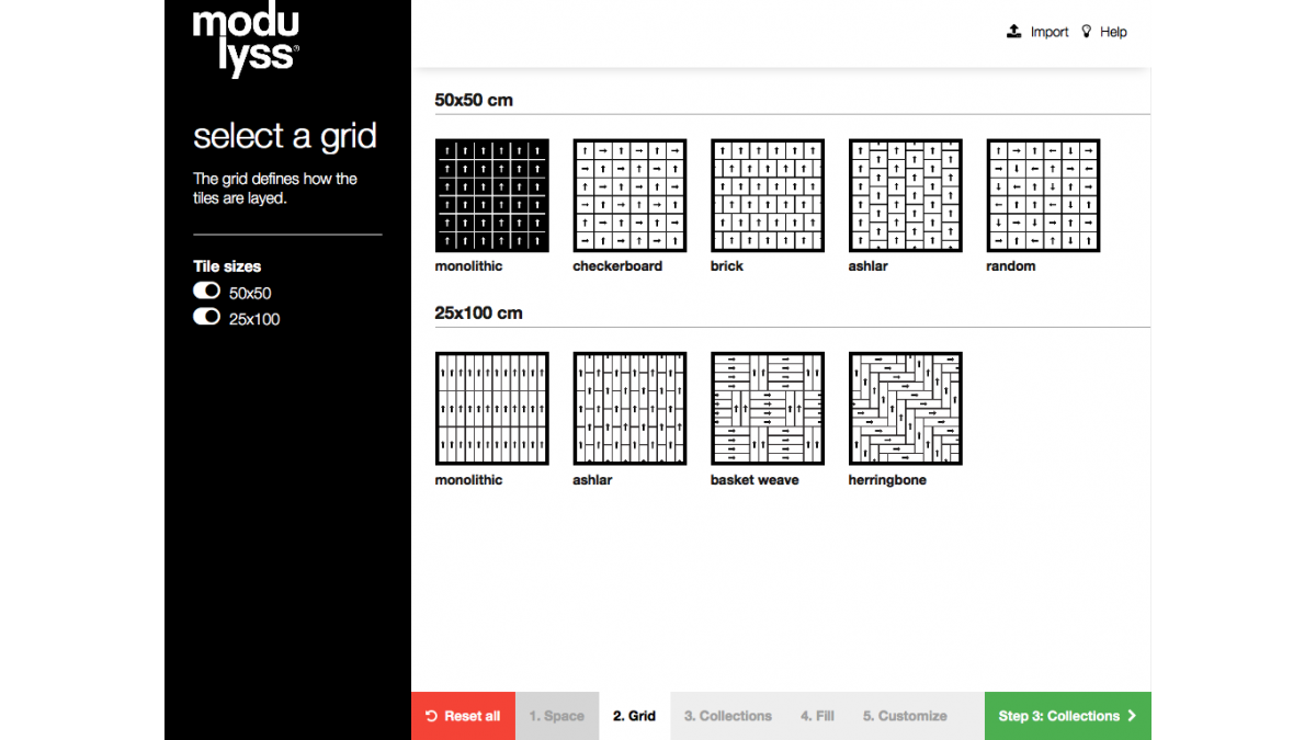 Step 2: Select a grid.