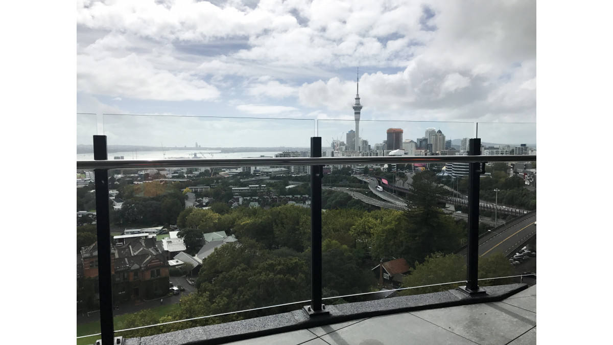 Stunning city views from behind the safety of the balustrade.