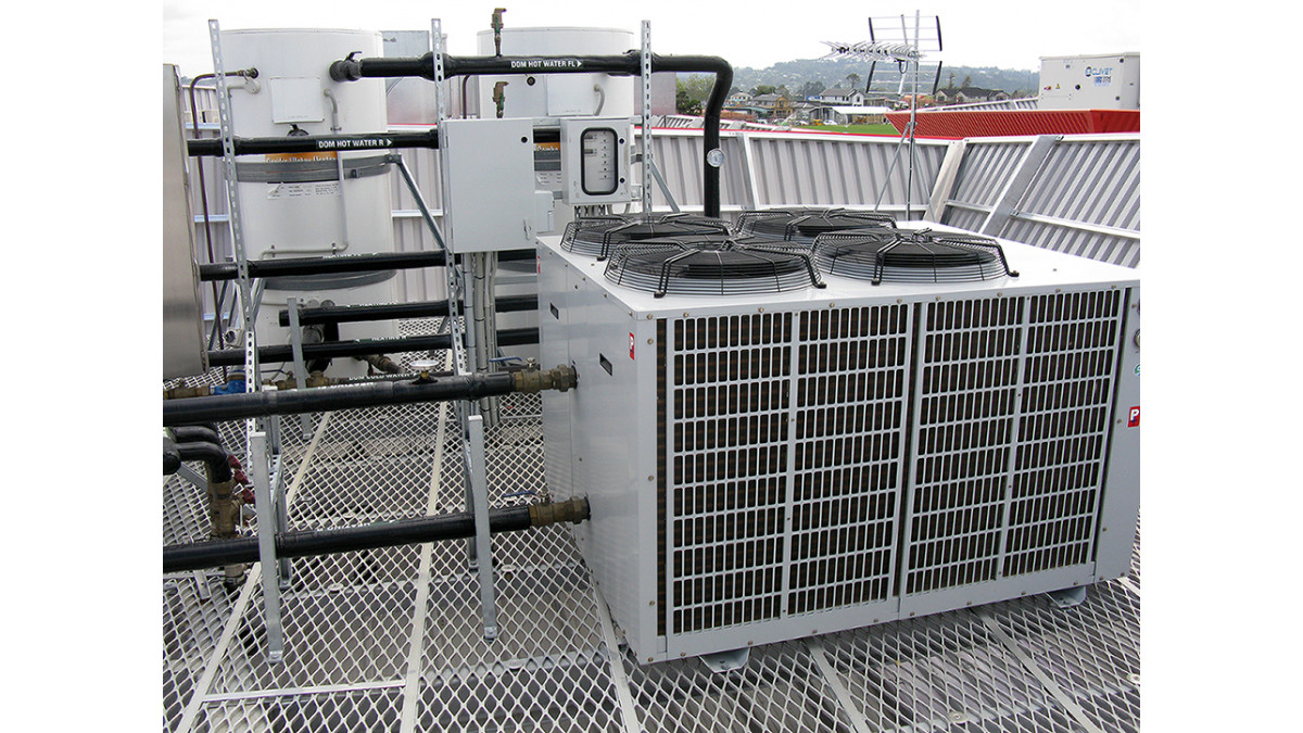 Heat Pump at Hobsonville Point Secondary School.