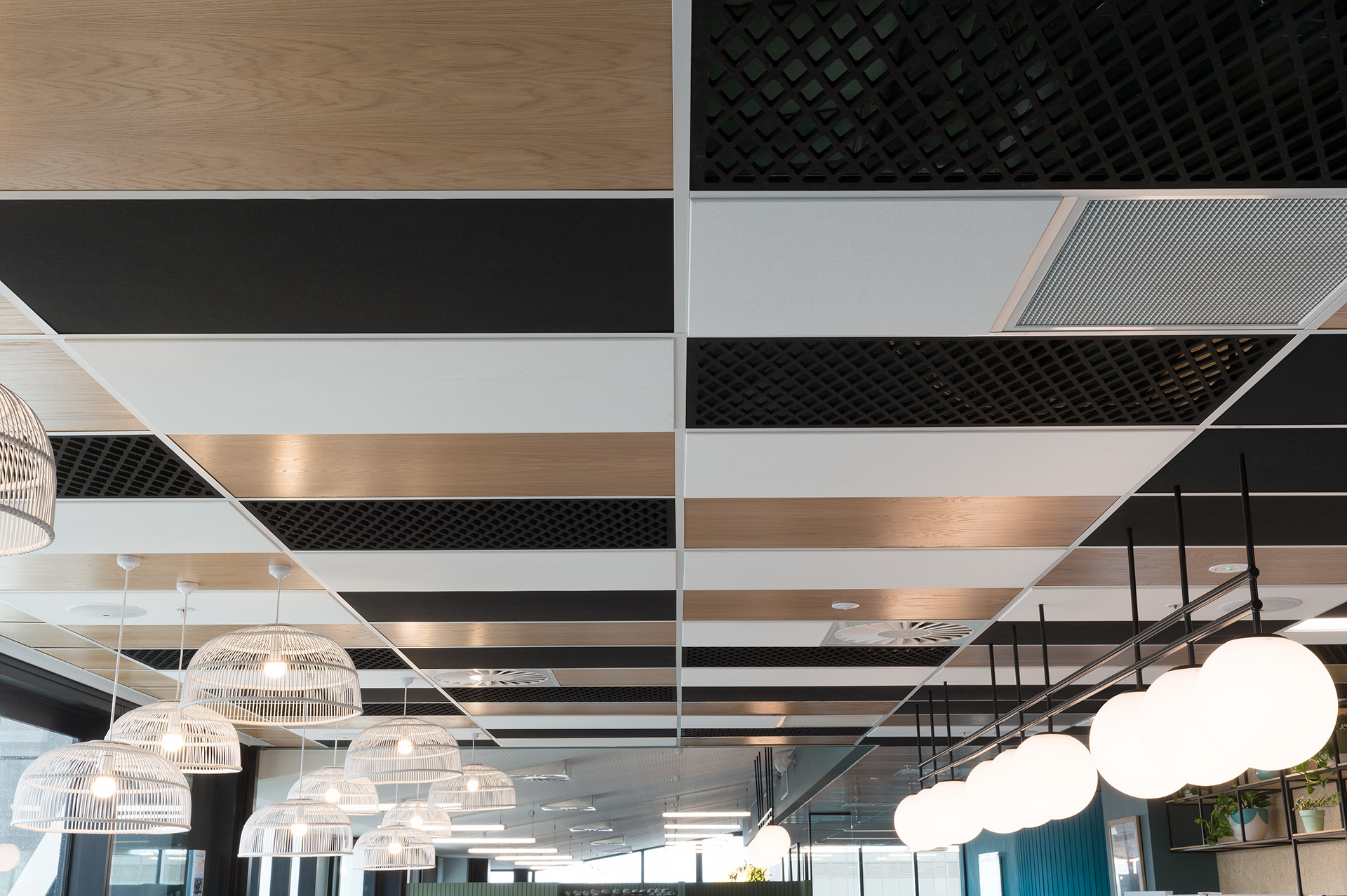 Asona S New Acoustic Mesh Ceiling Panel Adds Texture Eboss