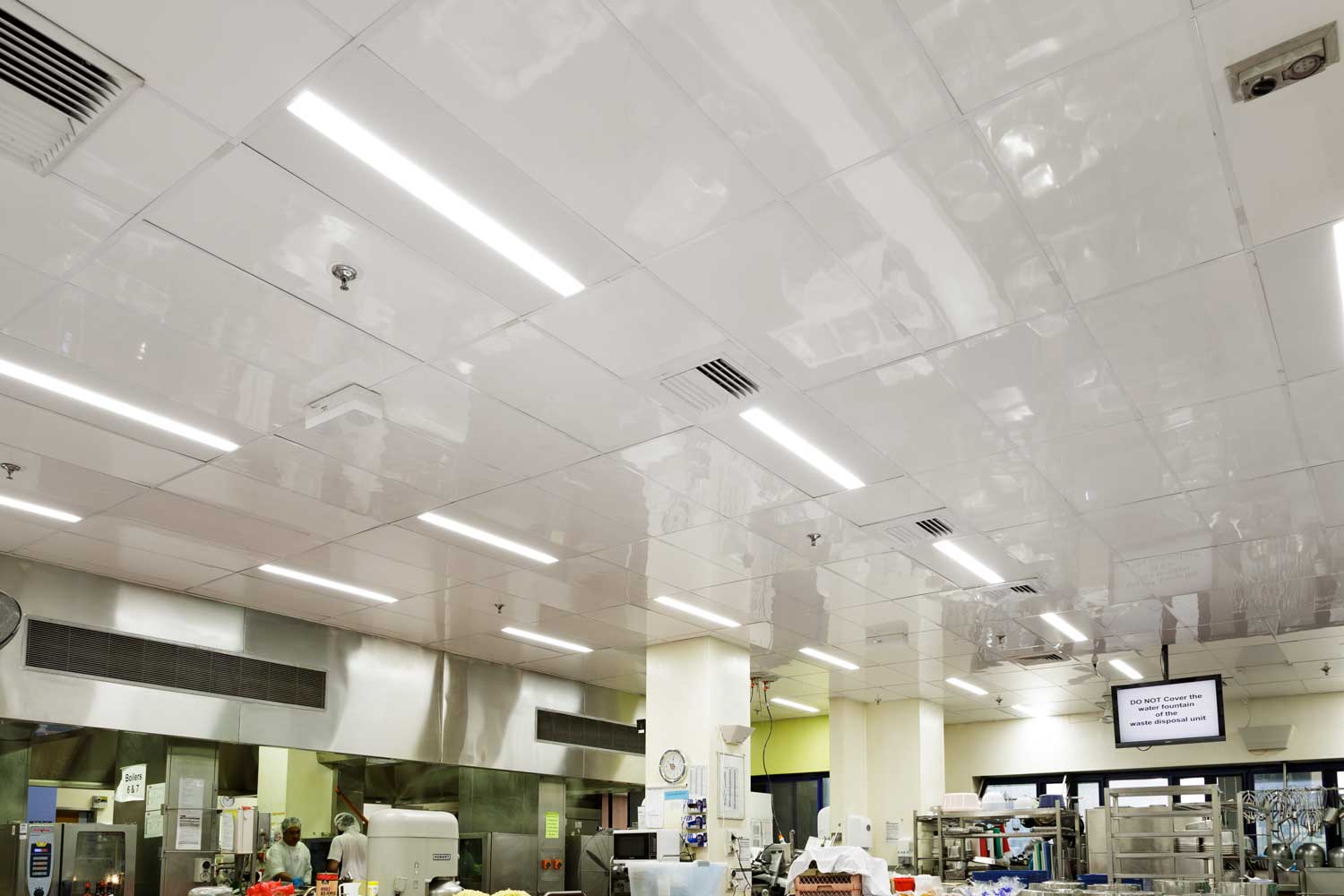 Commercial Kitchen Ceiling Replaced With Low Maintenance