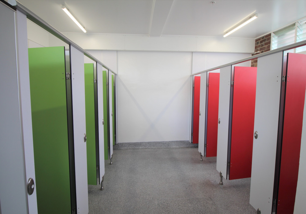 KerMac Provides Colourful Partitions for School Bathroom Renovation