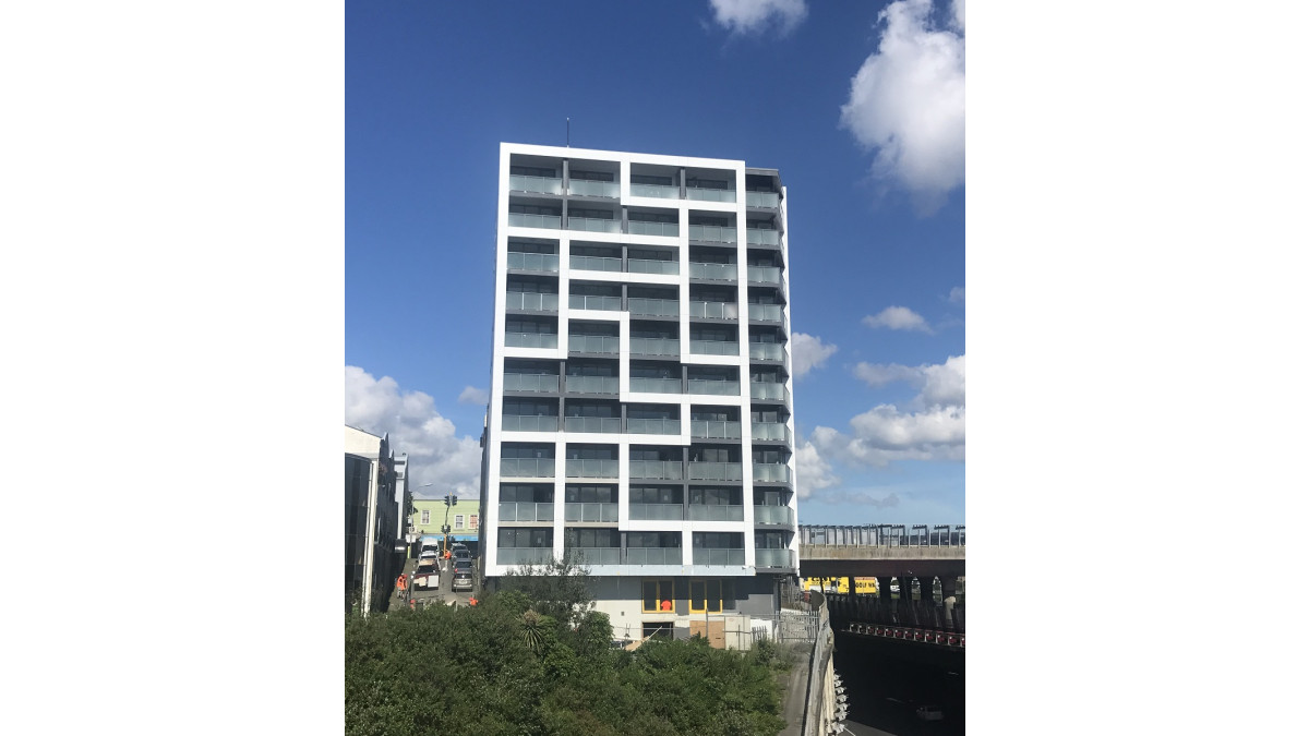 Top Fixed Vista on central Auckland building.