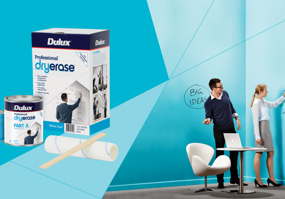Turn Painted Surfaces into Erasable Whiteboards with Dulux