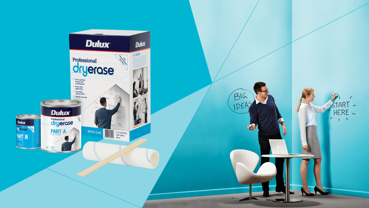 Turn Painted Surfaces into Erasable Whiteboards with Dulux EBOSS