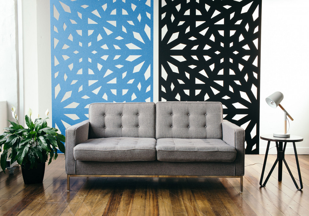 Cascade Hanging Screens Provide Versatile Acoustic and Visual Privacy