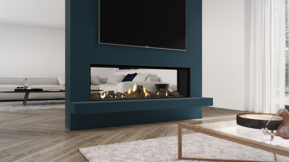 Escea DS1400 Double Sided Gas Fireplace.