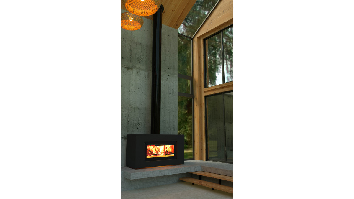 Stovax Studio 2 Freestanding Glass Fronted Wood Fire.