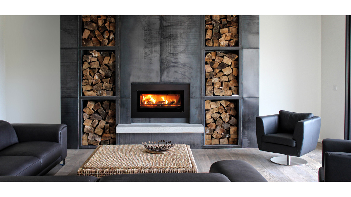 Stovax Studio 2 Inbuilt Glass Fronted Wood Fire.