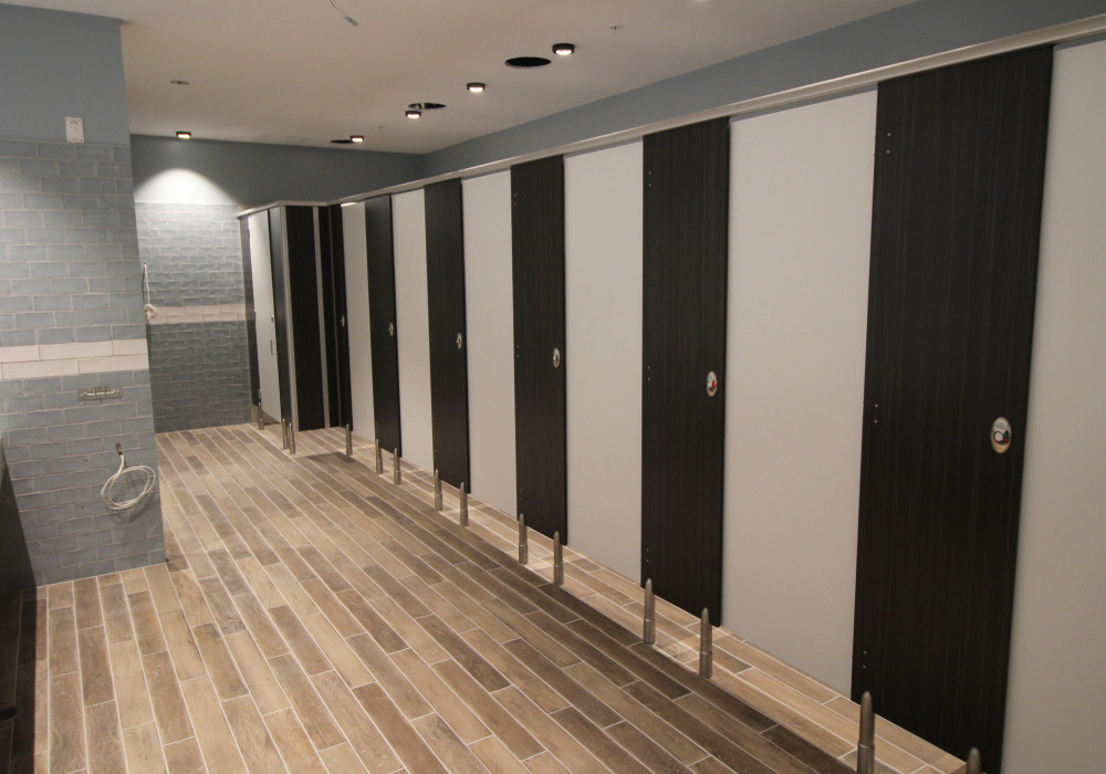 Striking Contrast for Toilet Cubicles at Farmers Silverdale