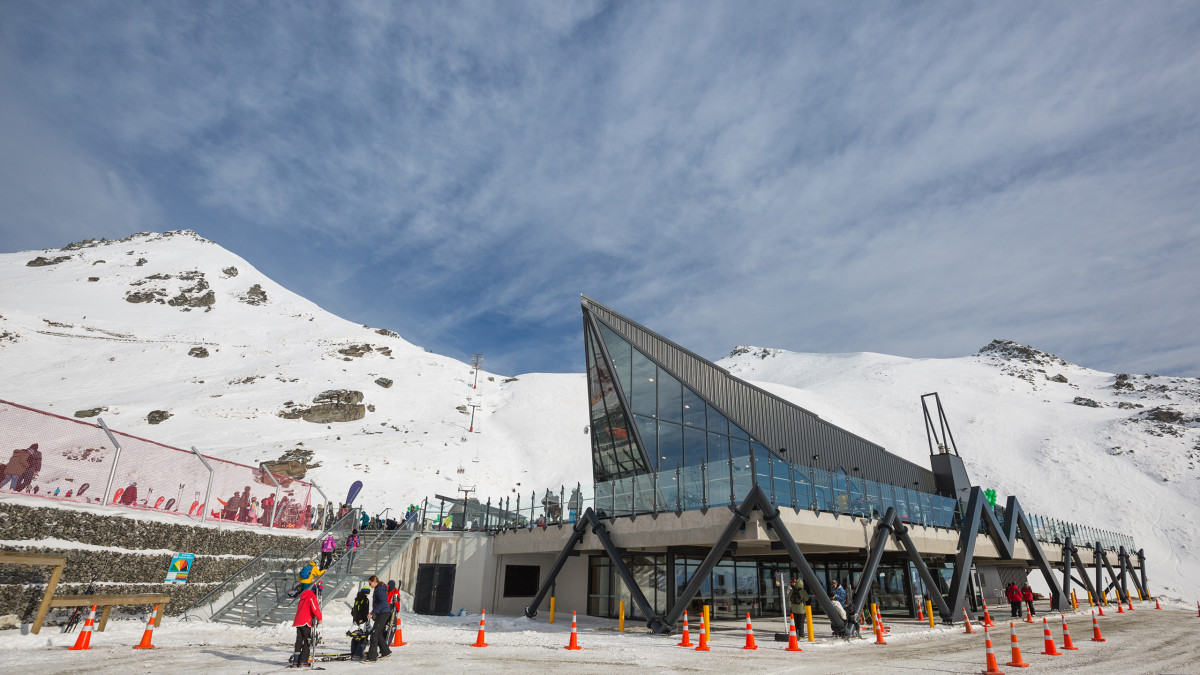 Kingspan Trapezoidal Roof and Wall panels and Architectural Wall panels on Remarkables Skifield Base building.