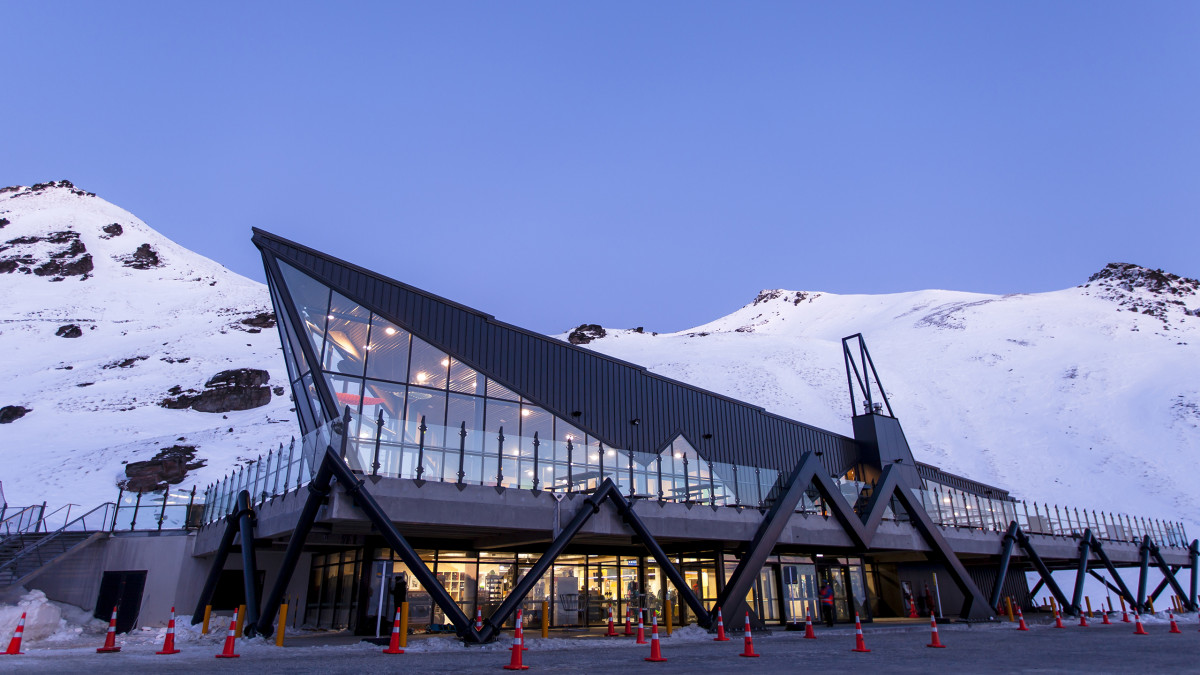 Kingspan Trapezoidal Roof and Wall panels and Architectural Wall panels on Remarkables Skifield Base building