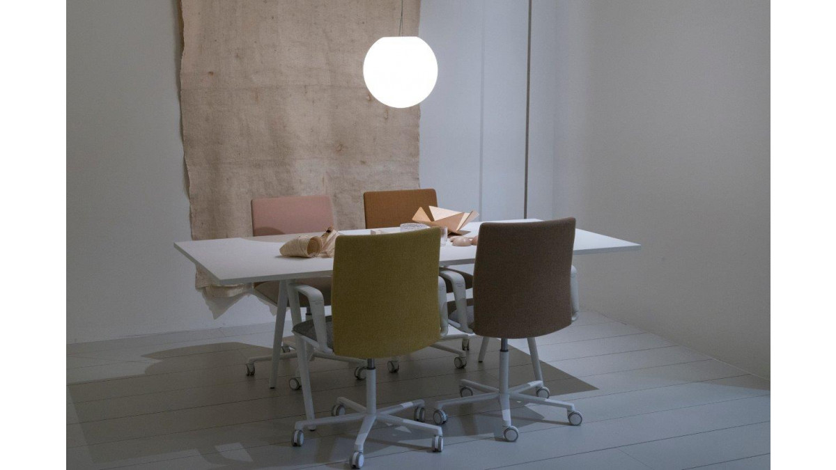 Fenix at Milan Design Week — Arper table.