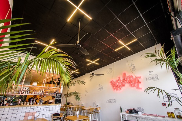 Stylish Acoustic Ceiling Installed at Palace Burger