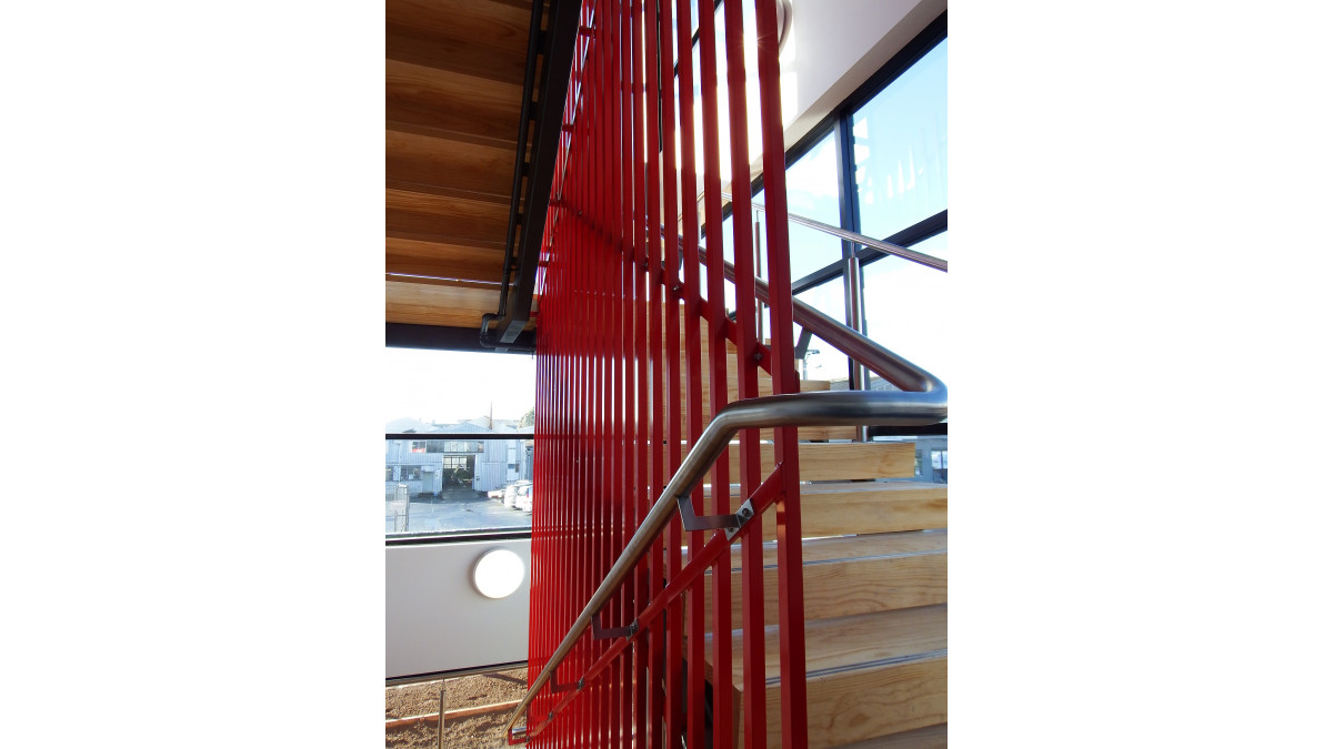 View of screen and balustrade.