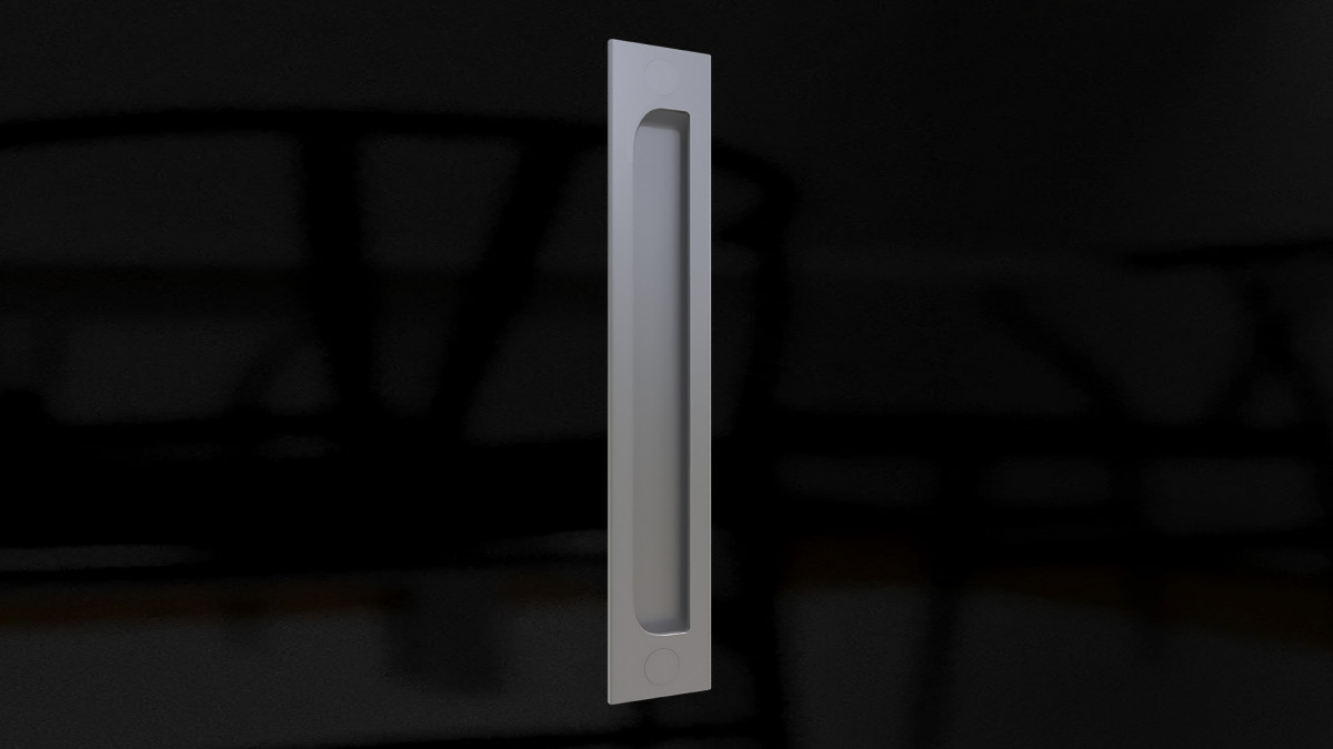 The flush pull is ideal for lighter sliding panels.