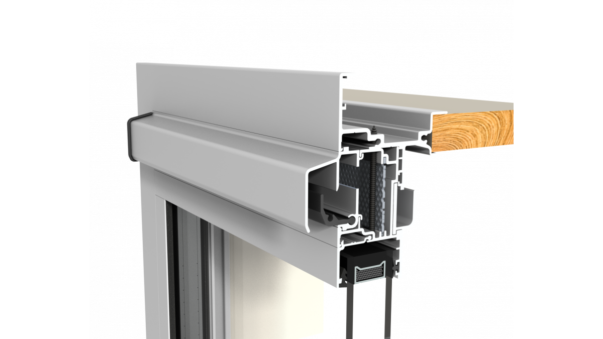 Aerovent sectional view in Metro Series frame.