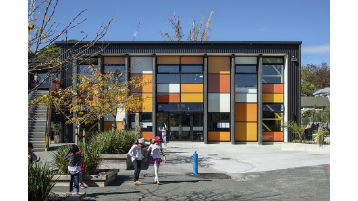 Freemans Bay School, winner of the Resene Total Colour Awards 2018.