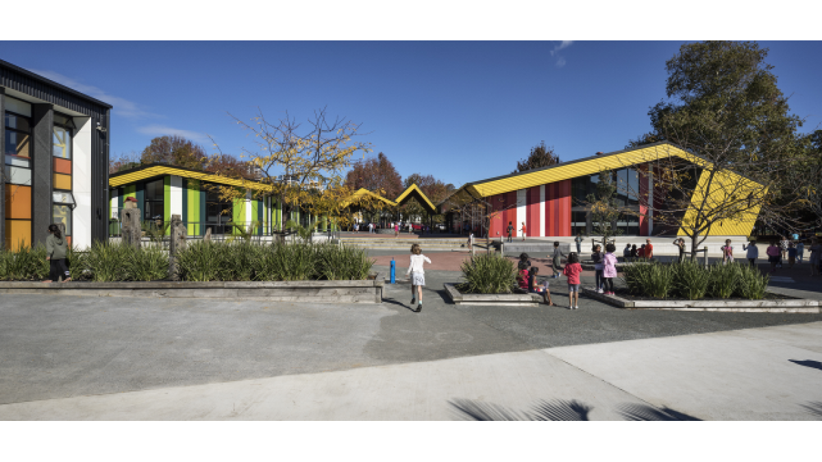 Freemans Bay School, winner of the Resene Total Colour Awards 2018.