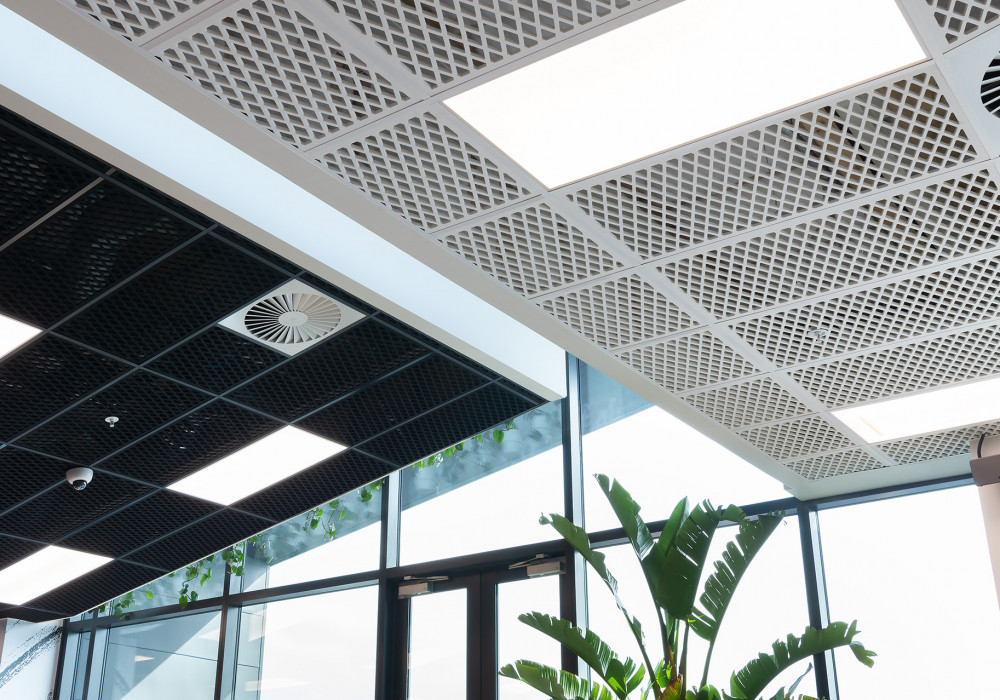 Mesh Acoustic Ceilings for Open Plan Environments