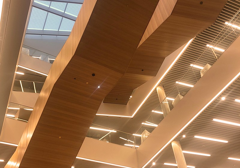 T&R Aluminium Ceilings Feature in Tūranga Library