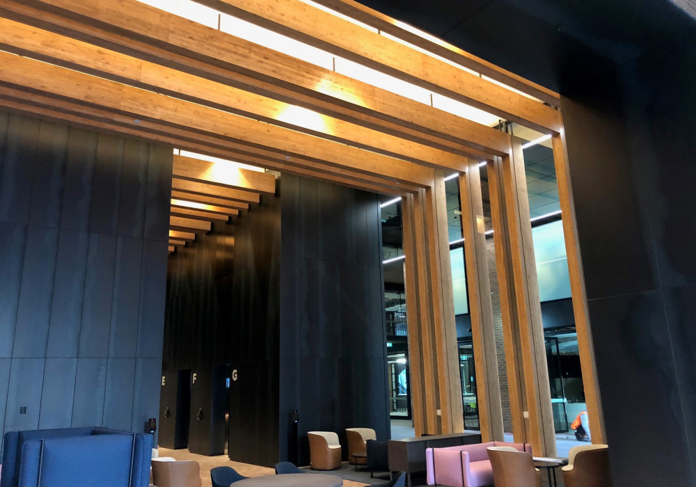 Techlam Timber Creates Point of Interest at Barrack Place