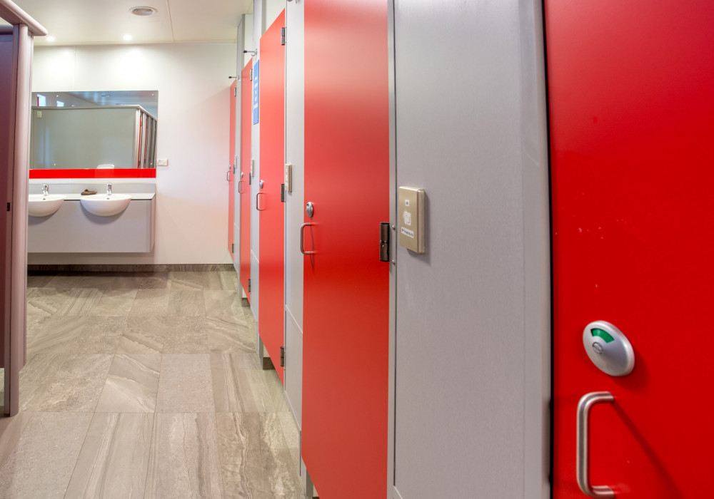 Earthquake-Interrupted Resco Compact Laminate Ablution Block Completed