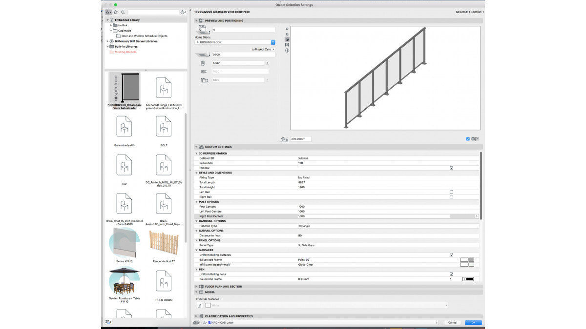 Screenshot of model in ArchiCAD.