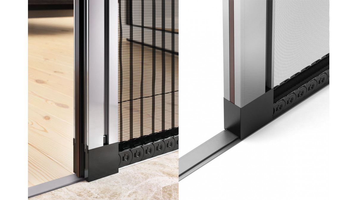 Left: Venette Pleated Retractable Insect Screen<br />
Right: Cicero Retractable Insect Screen