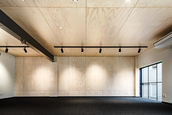 From Concrete Workshop to Plywood-Lined Office