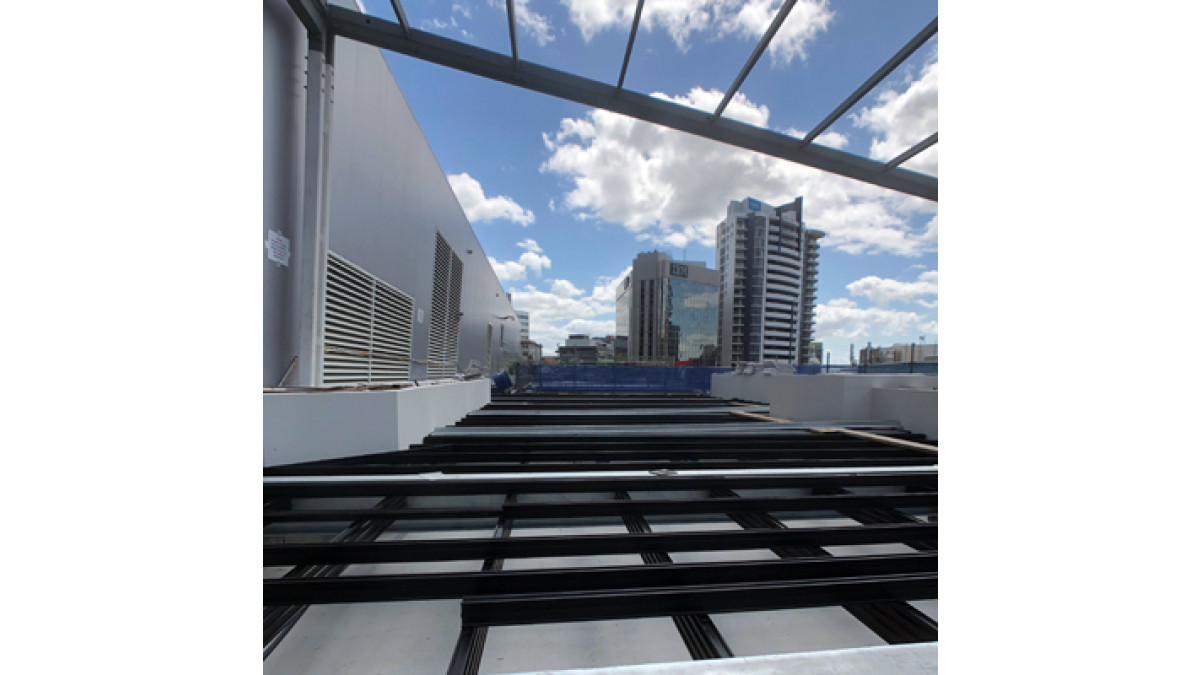 QwickBuild support system installed on rooftop communal area to maximise space.