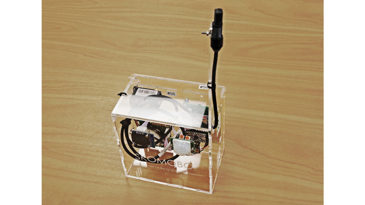 The Skomobo sensor box which monitors a range of air quality factors.