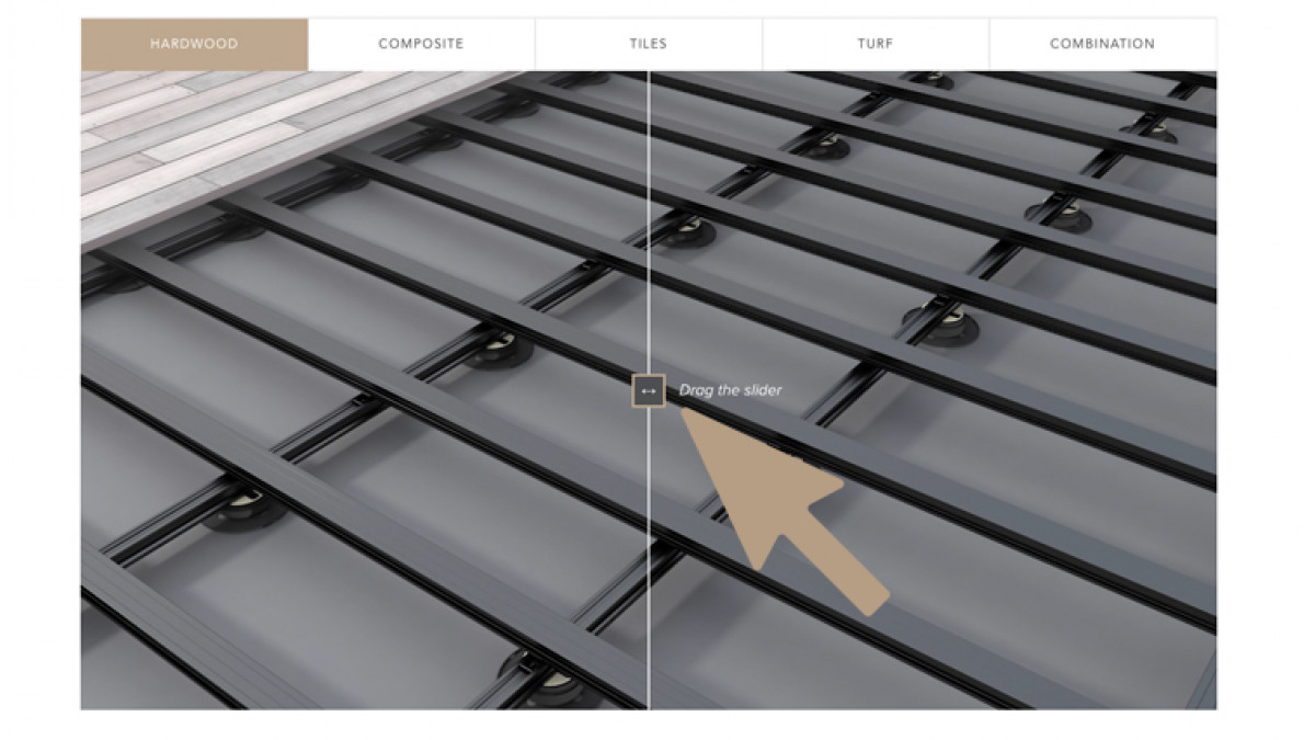 Outdure slider tool demonstrating decking on QwickBuild.