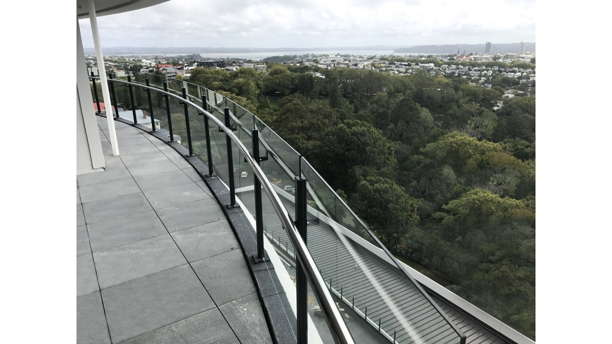 Clearview Offset with Stainless Steel Handrail.
