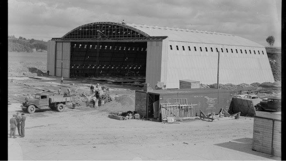 The original Sunderland Flying Boat Hangar at Catalina Bay. 