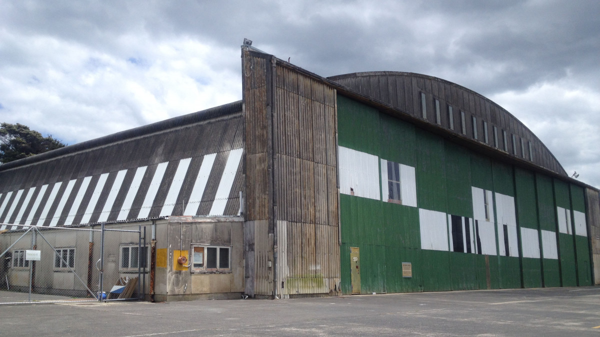 The hangar before construction. 