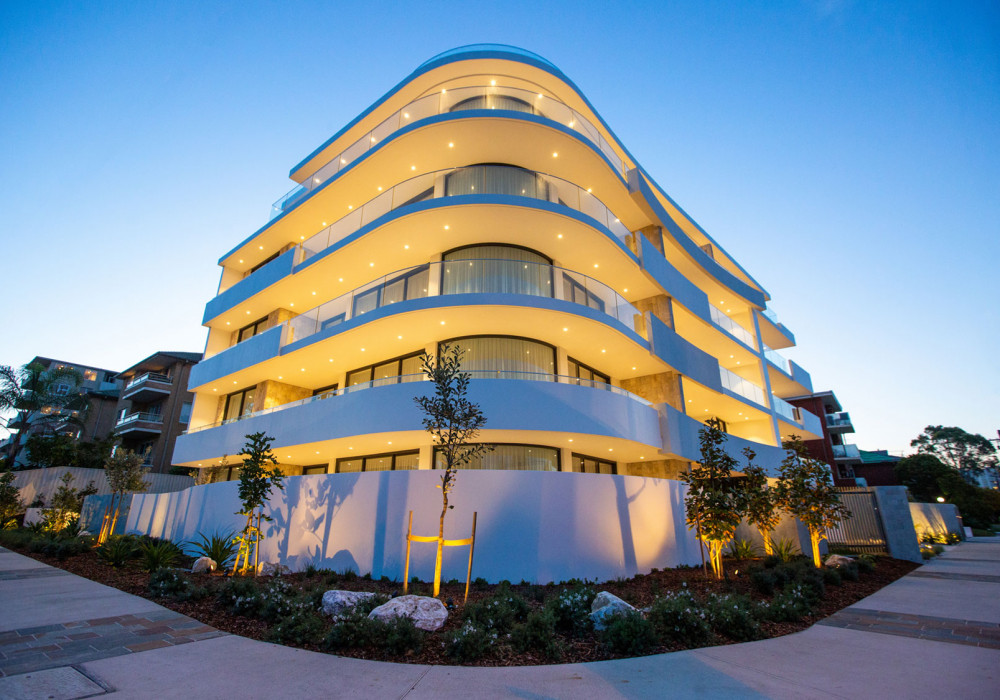 Sophisticated Curved Glass Balustrades Enhance Soul Apartments
