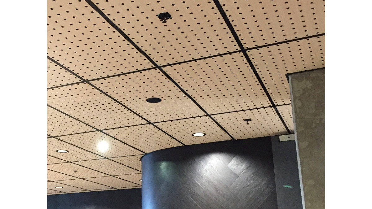 DDB group Offices, Auckland. Sonaris R15-60 perforated laminate tile.