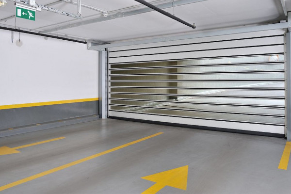 Space-saving High Speed Doors Provide Security for Apartment Tower