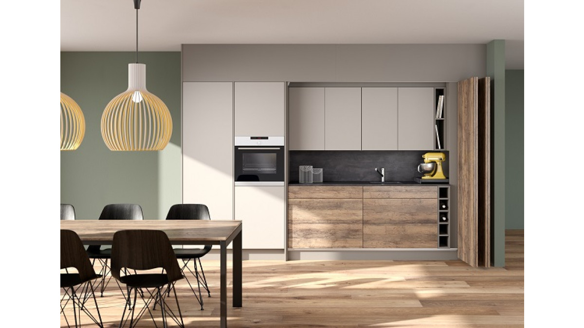 Enjoy comfort with Hettich's hidden kitchen.