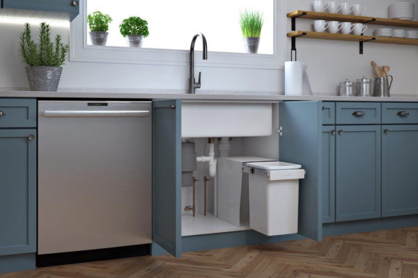 New Hideaway Option Resolves Under-Sink Bin Challenges