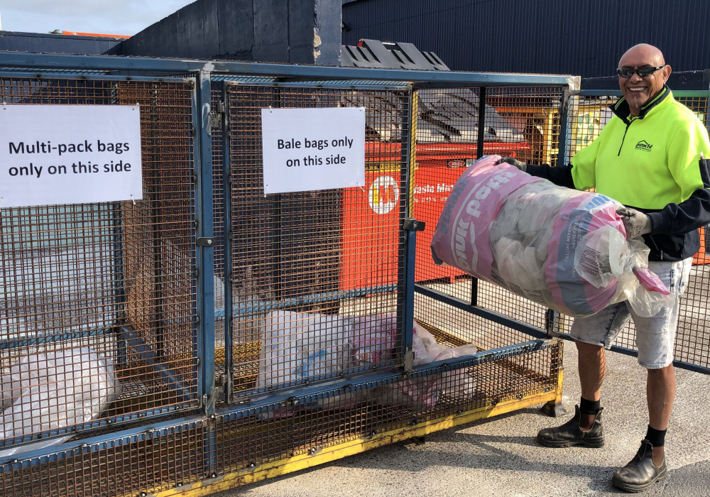 Glass is Not the Only Recycled Content in a Pink Batts Bale