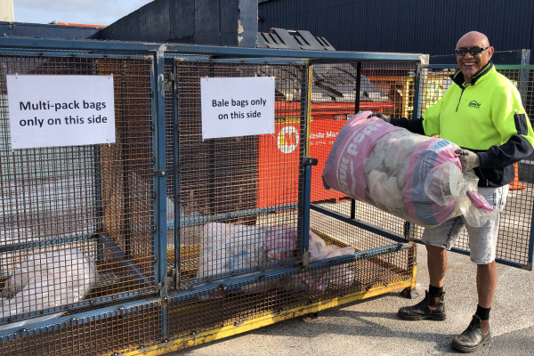 Glass is Not the Only Recycled Content in a Pink Batts Bale