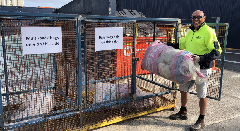 Glass is Not the Only Recycled Content in a Pink Batts Bale