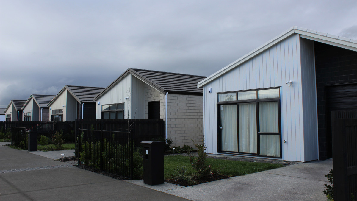 Metrotile Shake profile in use for Housing New Zealand project.