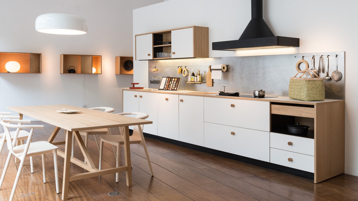 Fenix NTM Bianco Male Benchtop and Cabinetry. Lepic by Schiffini Project. <br />
Designed by Jasper Morrison